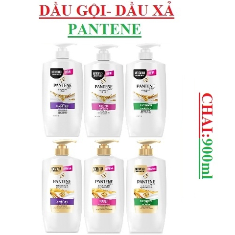 Dầu gội pantene, dầu xả pantene; ngăn rụng tóc, óng mượt, phục hồi hư tổn chai 900gr