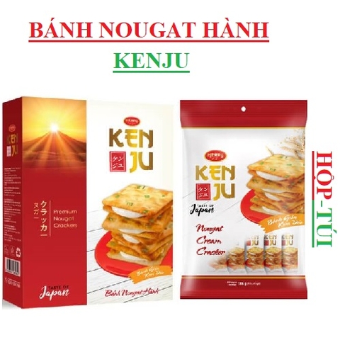 Bánh nougat cream cracker hành kenju richy