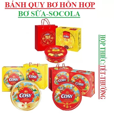 Bánh quy bơ hỗn hợpcosy hộp thiếc