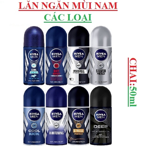 Lăn ngăn mùi (lăn nách) nam nivea chai 50ml