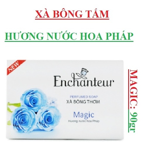 Xà bông tắm enchanteur cục 90gr, charming, sensation, magic