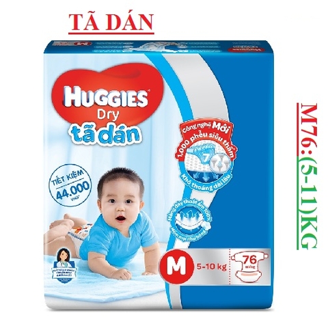 Tã dán huggies M76 (4-10)kg