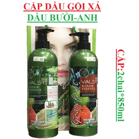 Dầu cặp gội xả hương bưởi grapefruit VALERT Anh 2*850ml