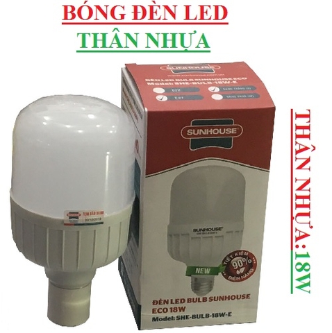 Bóng đèn led 18w sunhouse SHE-BULB-18W-E-E27