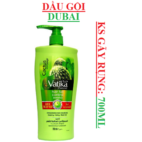 Dầu gội Dubai Vatika 700ml KS Gãy rụng, Nuôi dưỡng&BV, PH hư tổn