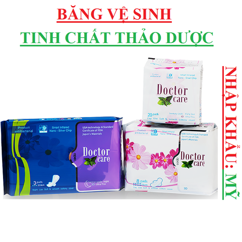 Băng vệ sinh Doctor care ban ngày, ban đêm, hàng ngày