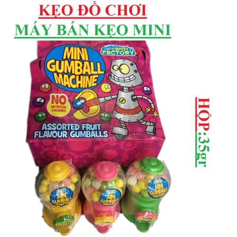 Kẹo viên đồ chơi máy bán kẹo mini gumball machine 35gr-Canada