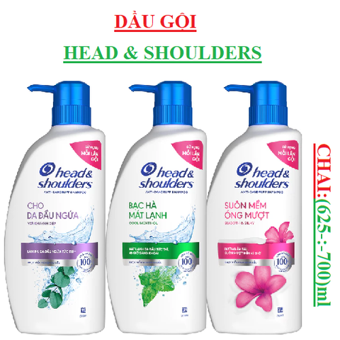 Dầu gội Head & Shoulders chai (625-:-700)ml