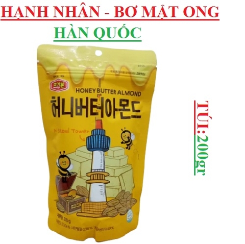 Hạnh nhân bọc bơ trộn mật ong Mugerbon Hàn quốc túi 200gr