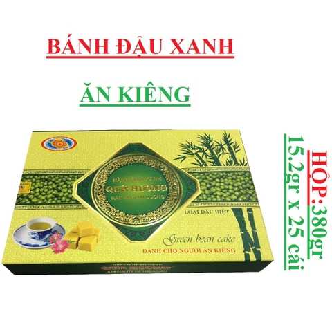 Bánh đậu xanh cho người ăn kiêng Quê Hương hộp 380gr