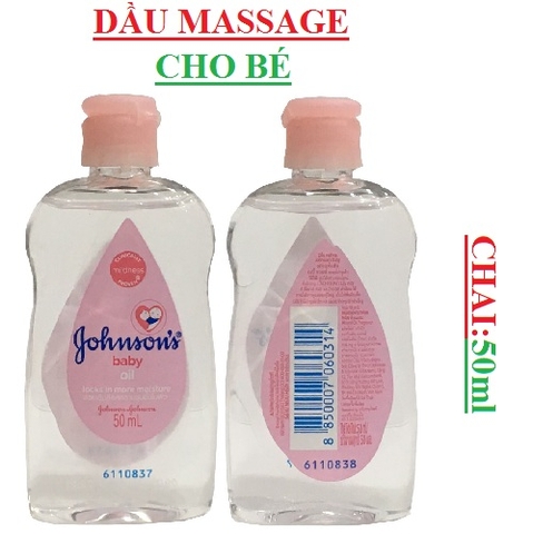 Dầu masage và dưỡng ẩm cho bé Johnson's baby oil chai 50ml