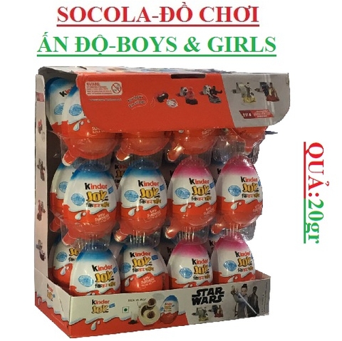 Trứng kinder joy Ấn Độ quả 20gr