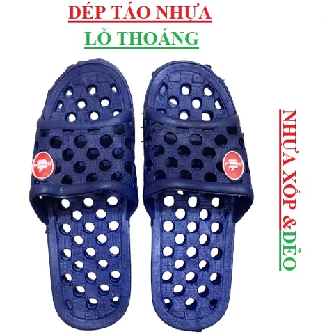 Dép táo nhỏ xốp nhựa dẻo có lỗ tròn size nhỏ (<=37)