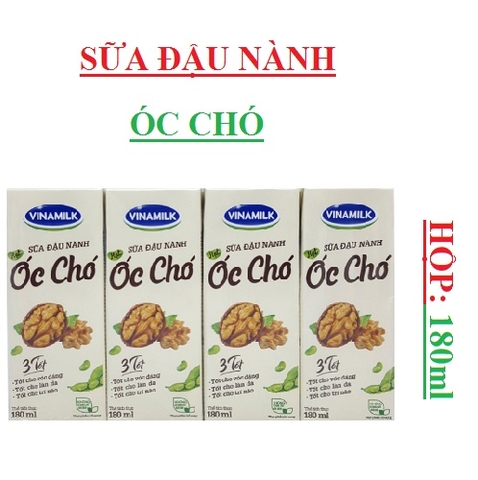 Sữa đậu nành óc chó, đậu đỏ, hạnh nhân vinamilk hộp 180ml