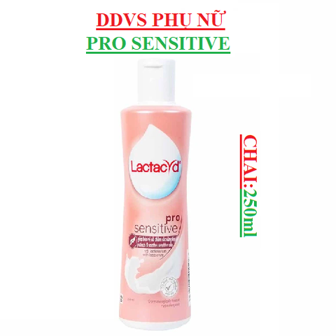 Dung dịch vệ sinh phụ nữ bảo vệ và chăm sóc pro sensitive lactacyd chai 250ml