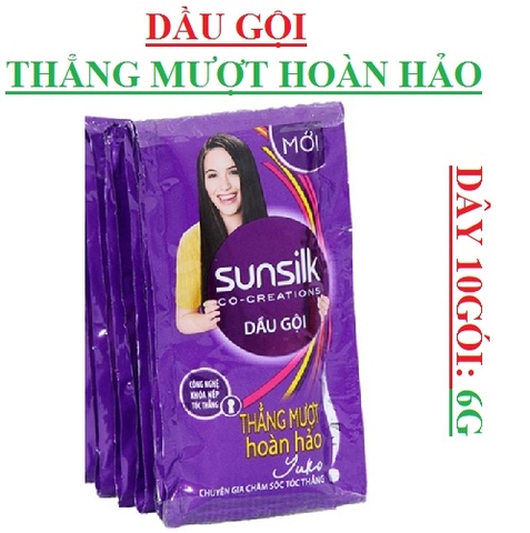 Dầu gội sunsilk, dầu xả sunsilk dây 10 gói 6gr