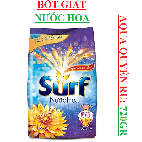 Bột giặt  surf 800gr hương chanh, hương xuân; 720gr quyến rũ, duyên dáng