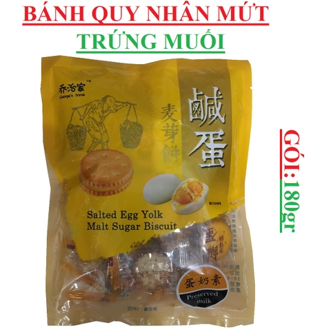 Bánh quy nhân mứt salted egg yolk malt sugar biscuit George's home gói 180gr