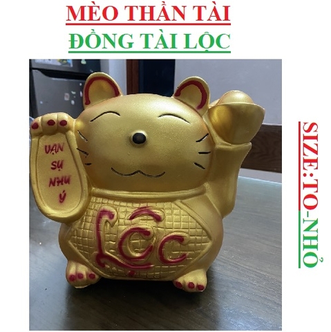 Mèo thần tài dáng ngồi