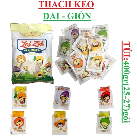 Kẹo thạch zaizai Đức hạnh túi 400gr (~ 25gói )