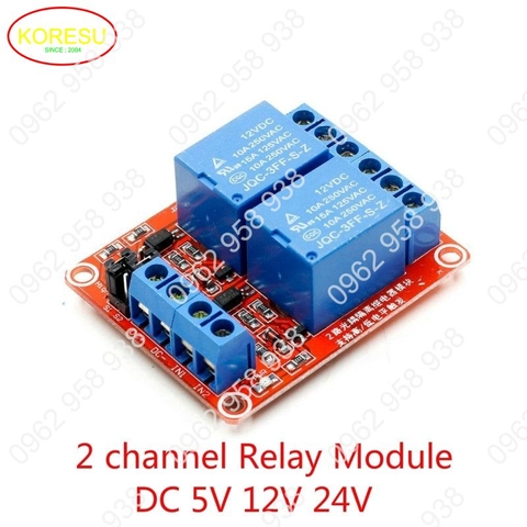 Mô Đun Rơ Le 2 Kênh 2 Chiều DC 5V 12V 24V Kích Hoạt Cường Độ Cao Và Thấp Có Phần Cách Ly Quang (giao hàng ngay )(67168)