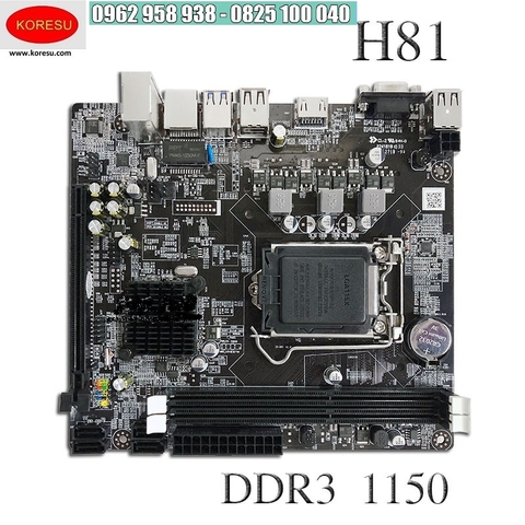 Bo mạch chủ máy tính Hongshuo H81 mới Bo mạch chủ 1150 chân hỗ trợ các CPU lõi tứ lõi kép như G1840 I3 I5 I7 (98020)