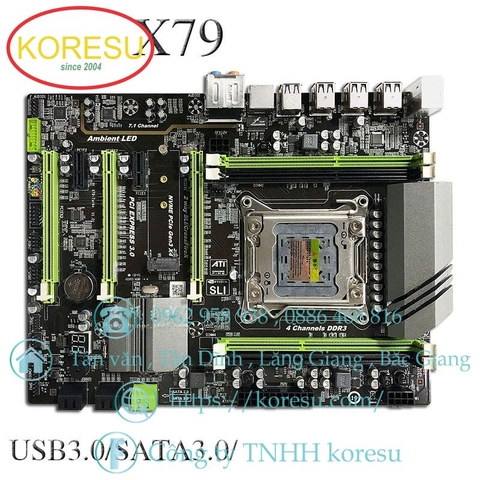 Bo mạch chủ X79 mới 2011-pin hỗ trợ bo mạch chủ chơi game Xeon tám lõi mười lõi E5 2680V2 2670 ( 98002)