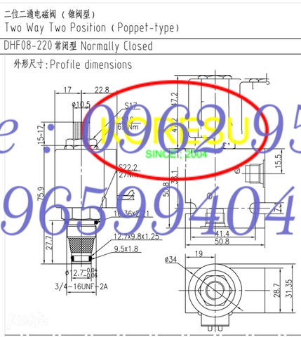 Hộp mực thủy lực ,Van điện từ, Van thủy lực hai vị trí(67617)