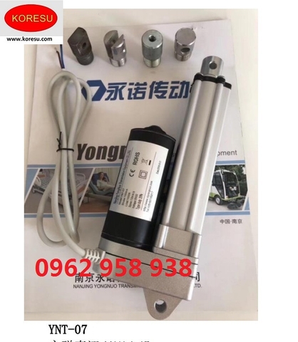 Xi lanh điện , thanh đẩy điện công nghiệp điện 12v, 24v, mô hình YNT07.