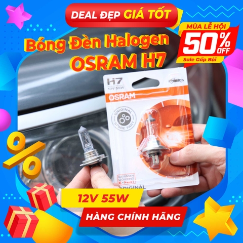 Bóng Đèn Halogen OSRAM Original H7 12V 55W - Nhập Khẩu Chính Hãng