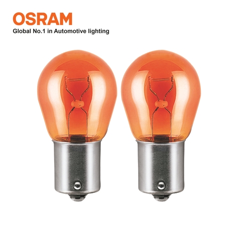 Combo 2 Bóng Đèn Sau 1 Tim OSRAM Original PY21W 7507-02B 12V 21W (Chân Xéo) - Nhập Khẩu Chính Hãng