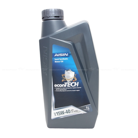 Nhớt Động Cơ AISIN ECSF1541P 15W-40 CF4 / SG Econtech+ Semi Synthetic 1L - Nhập Khẩu Chính Hãng