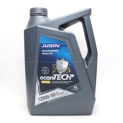Nhớt Động Cơ AISIN ESSNP2054P 20W-50 SN Plus Econtech+ Semi Synthetic 4L - Nhập Khẩu Chính Hãng