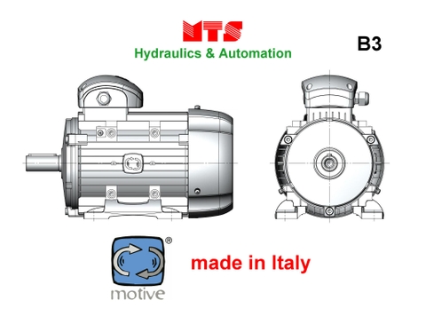 Động cơ điện IE2 Motive B3, chân đế ,1000v/phút, công suất đến 250kW