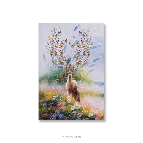 Tranh canvas Hươu hoa, Deer, Animal, Soyn SN0104