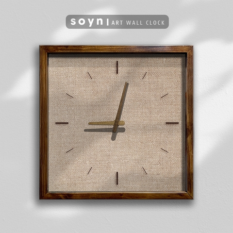 Đồng hồ treo tường gỗ tự nhiên phong cách mộc mạc vintage, Quà tặng tân gia ý nghĩa, Artclock Soyn C146