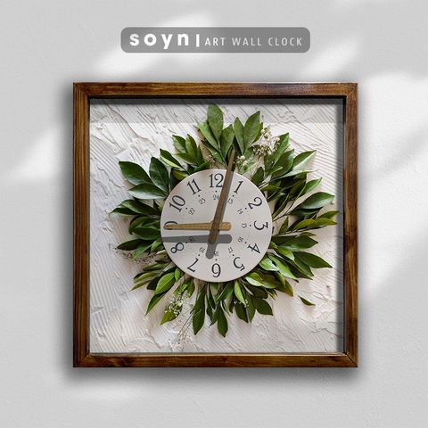 Đồng hồ treo tường gỗ tự nhiên, Tranh đồng hồ trang trí tường, Quà tặng tân gia, Artclock Soyn C63