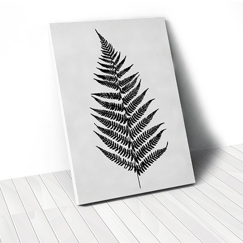 Tranh canvas Black & White Leaf