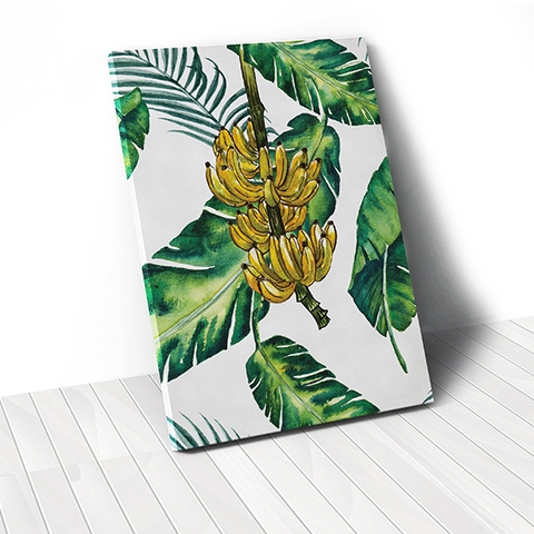 Tranh canvas Watercolor Banana, Tropical