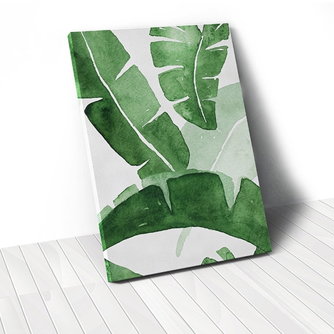 Tranh canvas Watercolor Banana Leaves