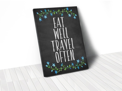 Tranh Eat well travel often