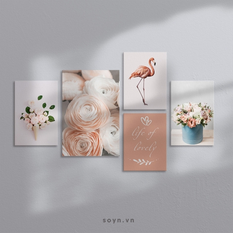 Bộ tranh Flower, Pastel, Beautiful, SE477