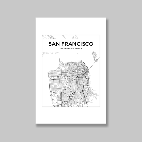 Tranh San Francisco map