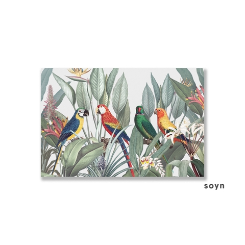 Tranh canvas Đàn chim và hoa lá, Birds, Tropical, Leaves, Flower, Soyn SN0109