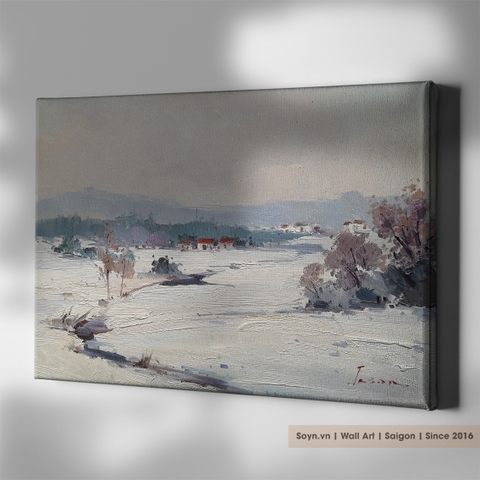 Tranh treo tường Cotton Canvas cao cấp, phong cảnh, landscape, căng khung gỗ thông tràn cạnh SNS3570