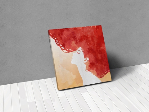 Tranh Lady red hair, art