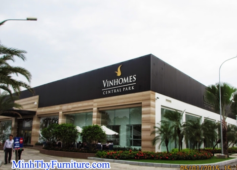 Vinhomes Central Park chọn Minh Thy Furniture cung cấp bàn ghế nhựa giả mây,dù che nắng.