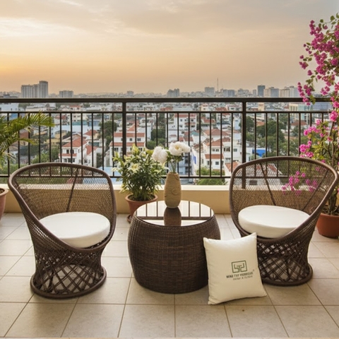 Bàn Ghế Ban Công Giả Mây MT2A270