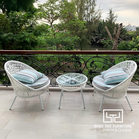 Bàn Ghế Ban Công Mây Nhựa MT2A158