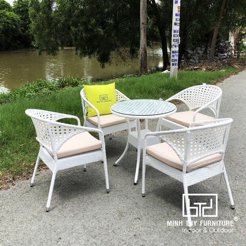 Bàn Ghế Nhựa Giả Mây MT286